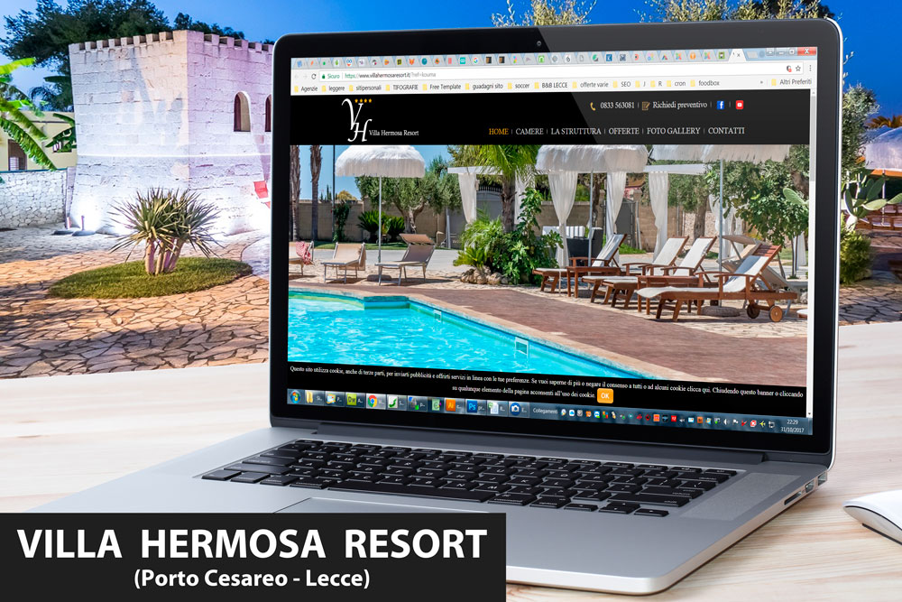 Realizzazione sito Villa Hermosa Resort Porto Cesareo